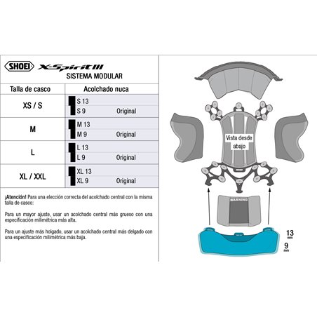 RECAMBIO SHOEI ACOLCHADO NUCA X-SPIRIT 3 RECAMBIO SHOEI ACOLCHADO NUCA X-SPIRIT 3